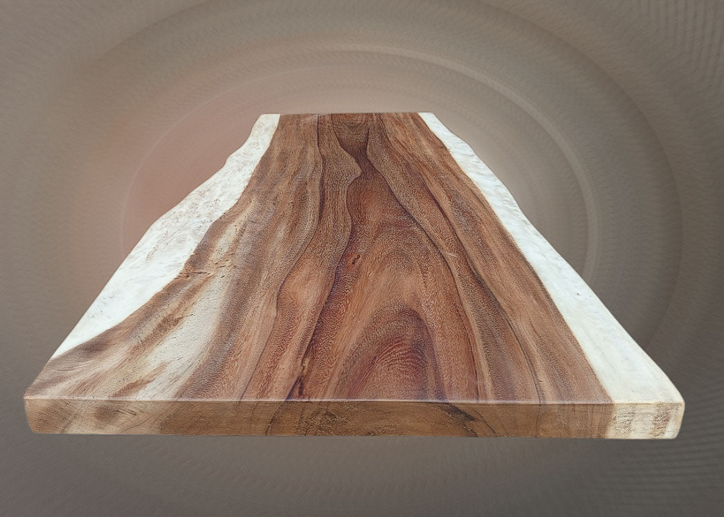 Left side view of tropical hardwood suar slab – SKU ST1004