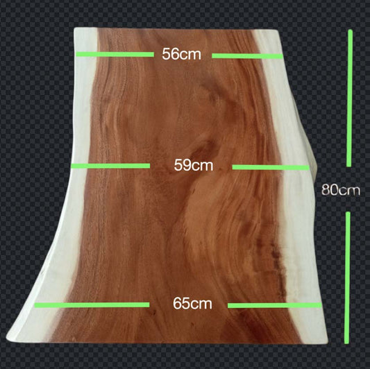 Front view of live edge suar wood slab, warm tones – SKU ST1006