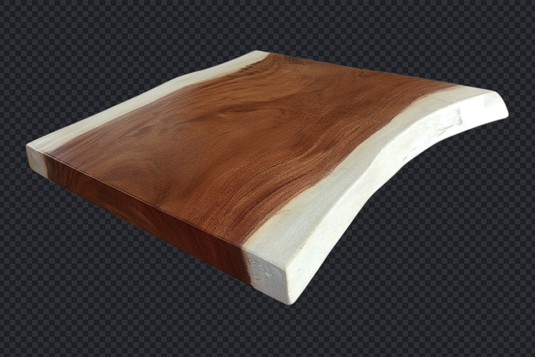 Right side view of suar wood slab with smooth finish – SKU ST1006