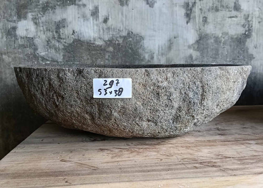 Front profile of sink 6297-5338 showing rugged natural exterior and soft edge lines