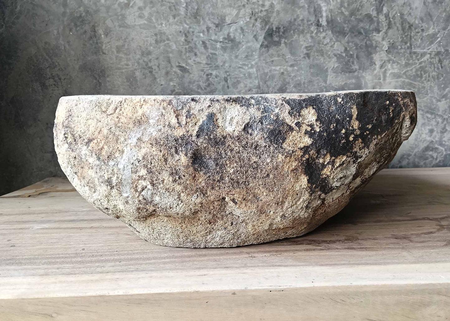 One-of-a-kind rugged surface river sink – right view