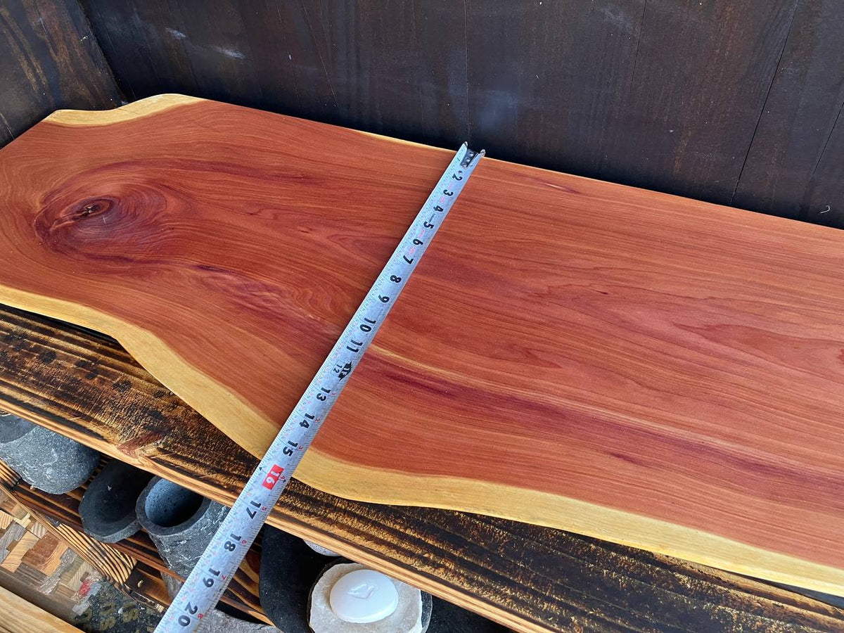 Live Edge Vanity Top LEVT-002 – Cedar – 48.25″ × 14.5–16″