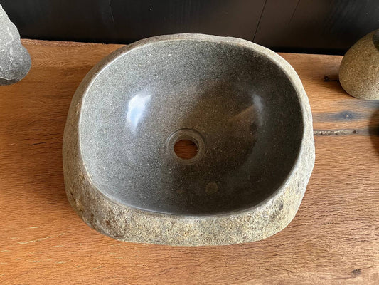 Dark Gray River Stone Vessel Sink – RSS-054