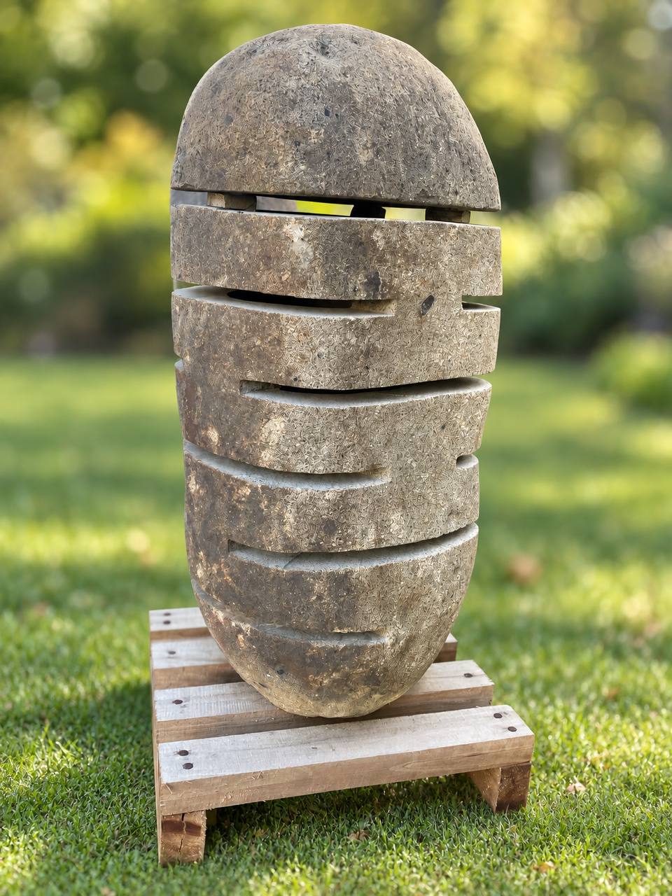 River Stone Garden Lantern RSL-001