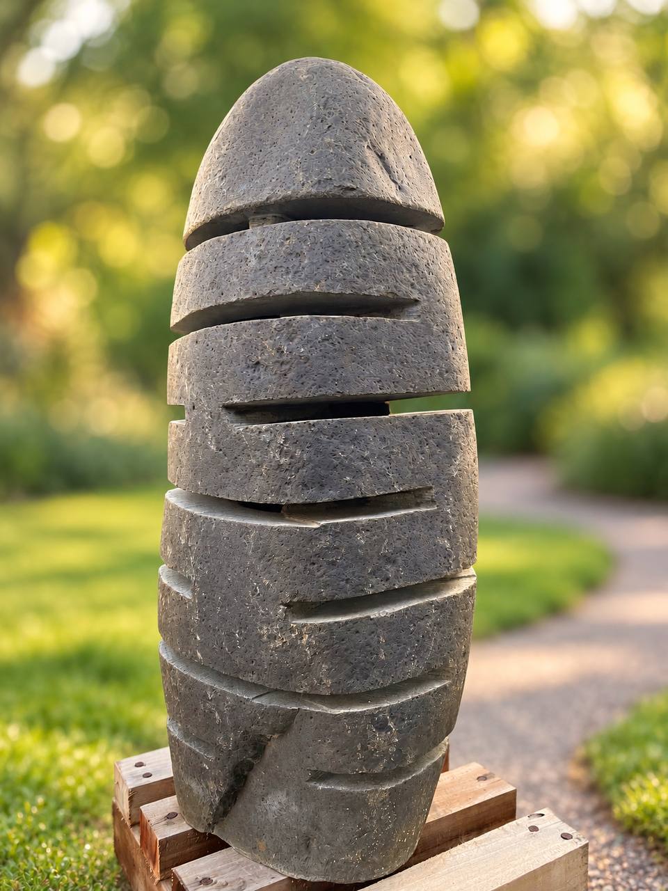 River Stone Garden Lantern RSL-002