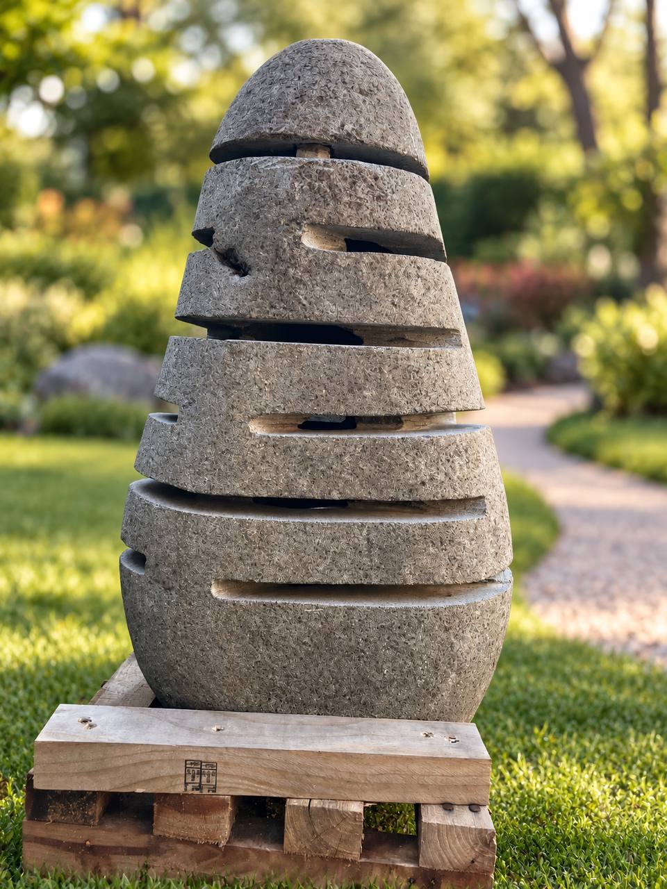 River Stone Garden Lantern RSL-004