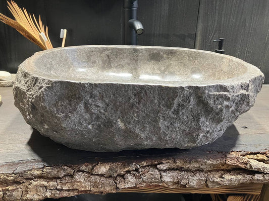 Gray Marble Vessel Sink GMS-037