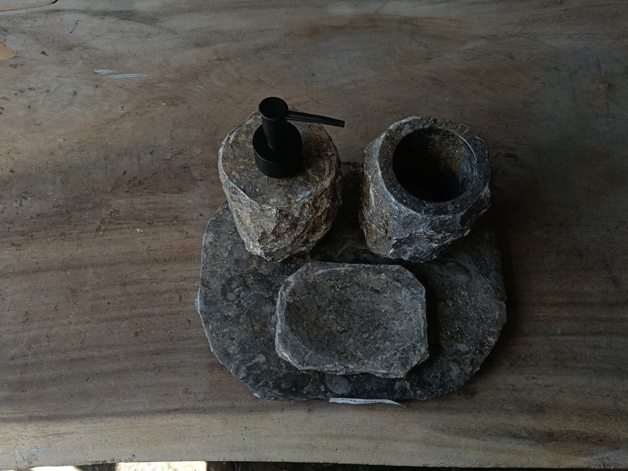 GMS-004 | Gray Marble Bathroom Set