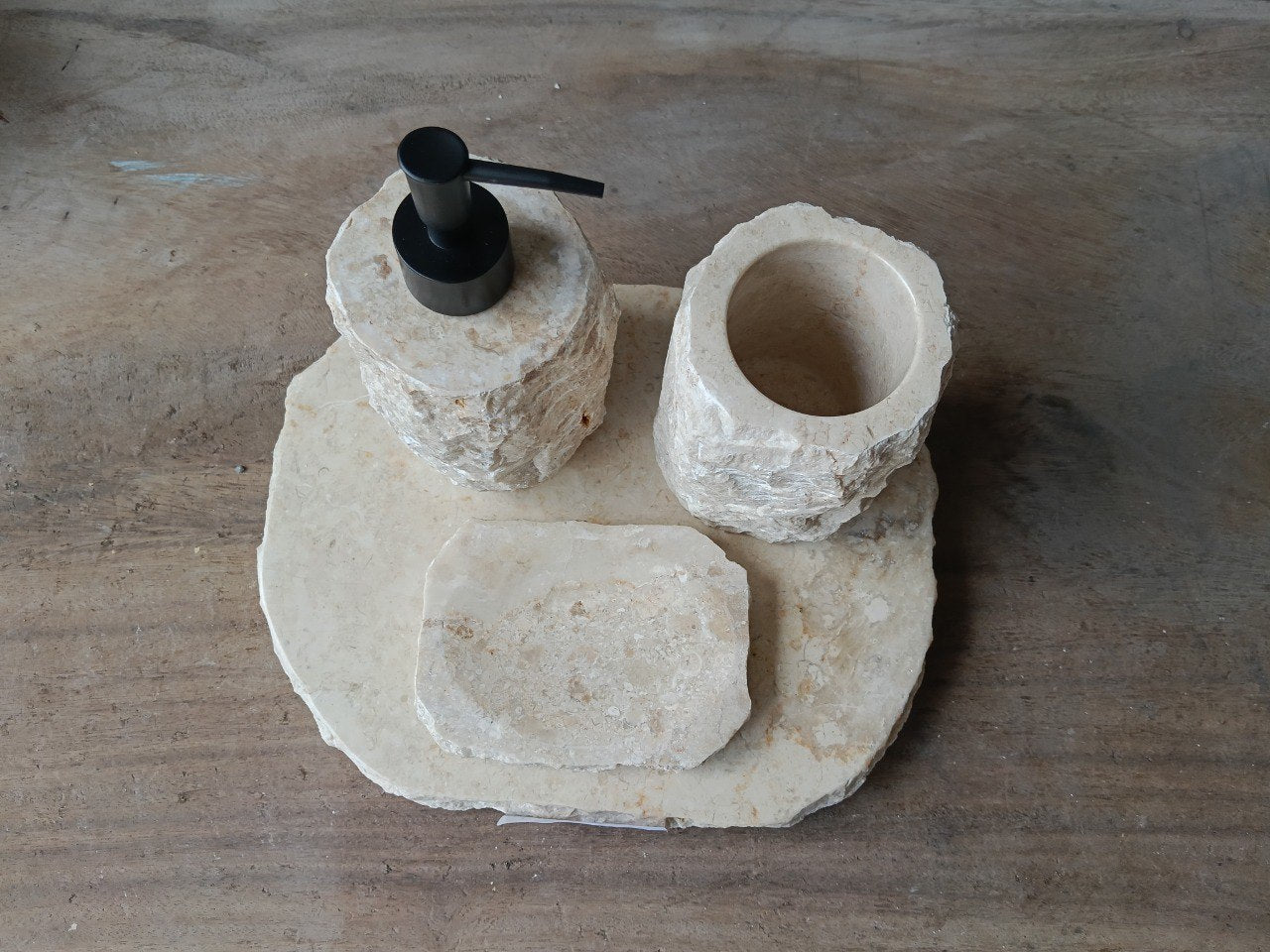 BMS-017 | Beige Marble Bathroom Set