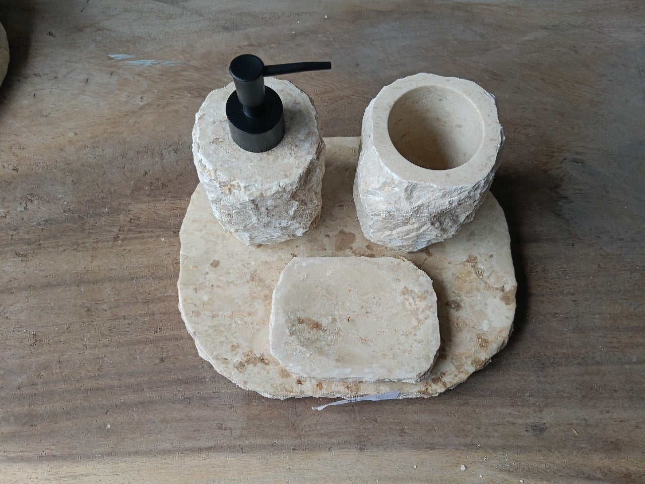 BMS-019 | Beige Marble Bathroom Set