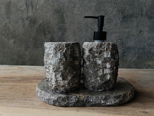 GMS-007 | Gray Marble Bathroom Set