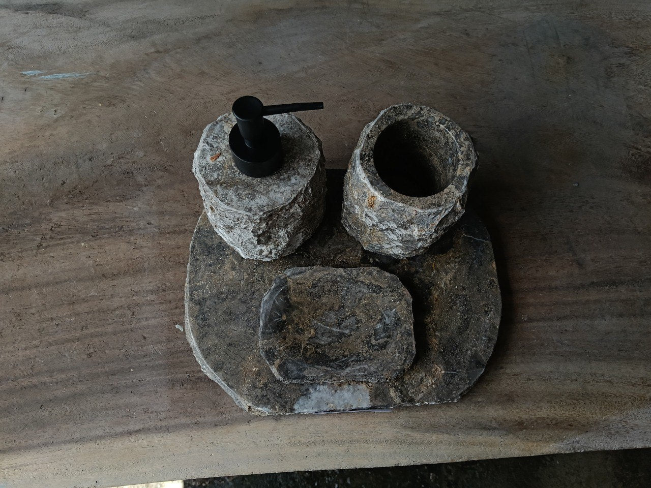 GMS-009 | Gray Marble Bathroom Set