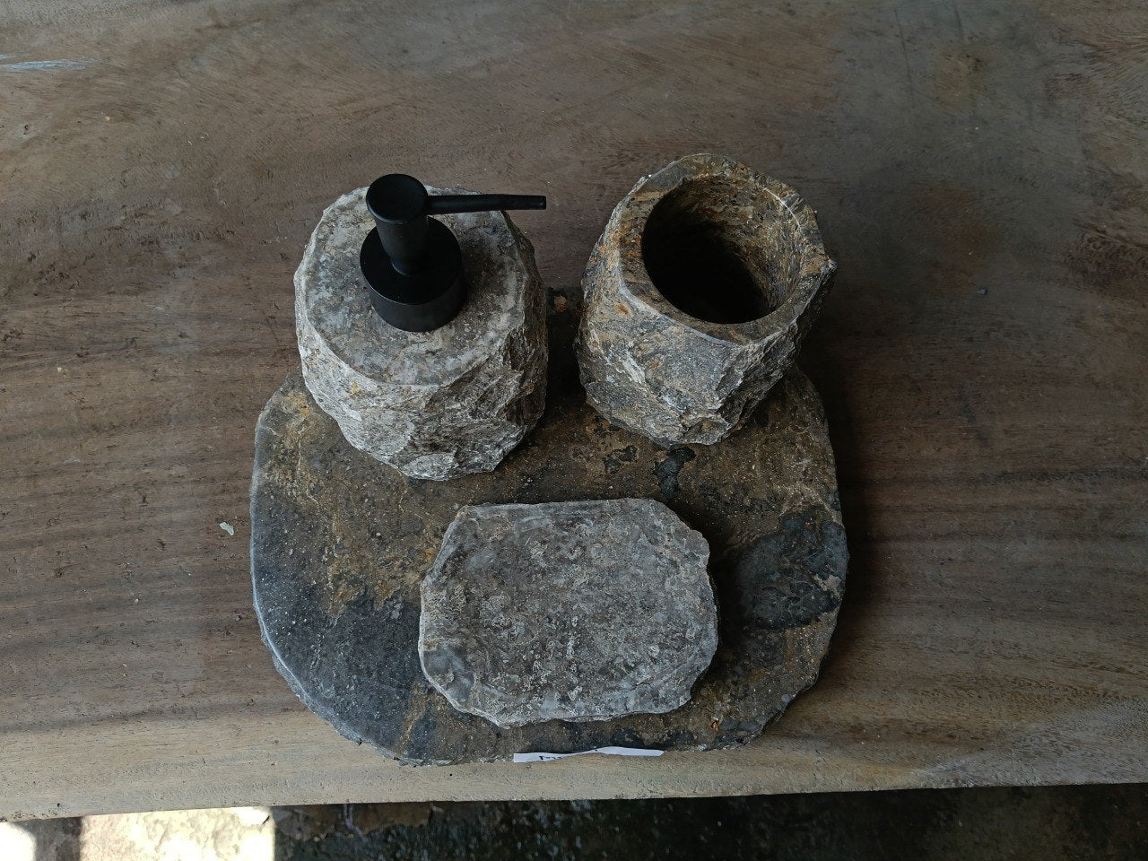 GMS-011 | Gray Marble Bathroom Set