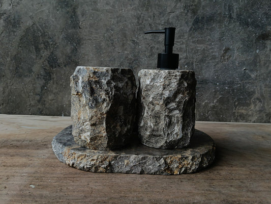 GMS-012 | Gray Marble Bathroom Set