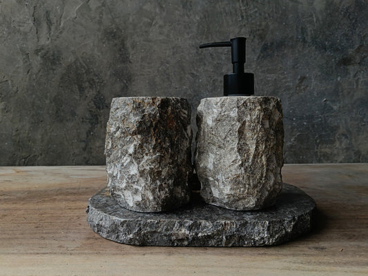 GMS-014 | Gray Marble Bathroom Set