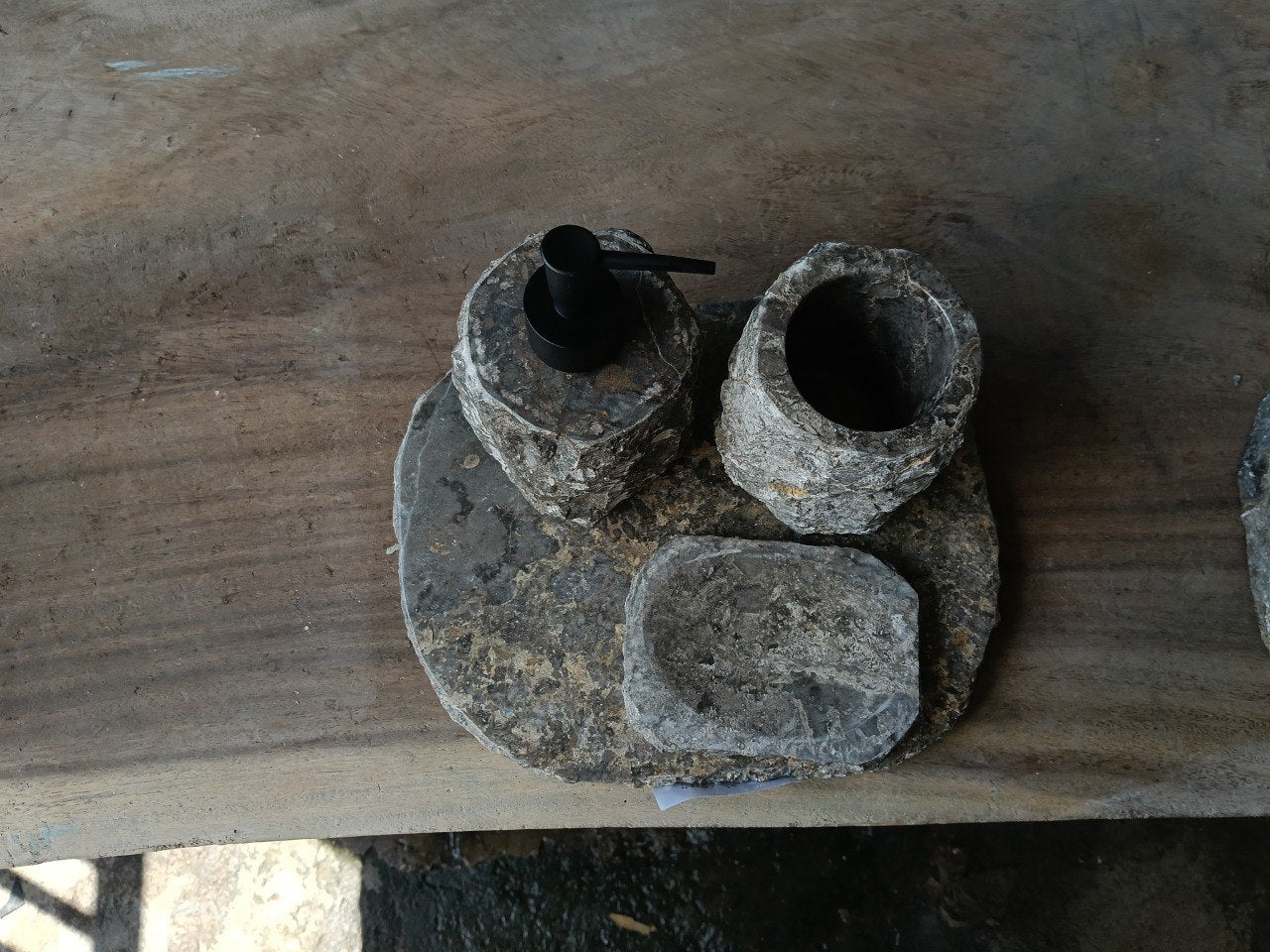 GMS-015 | Gray Marble Bathroom Set