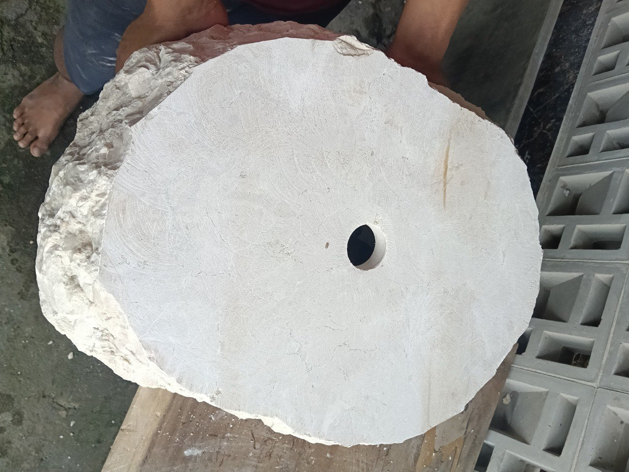 Marble Stone Sink | A20-5742 | 22.5″×16.5″ Organic White Marble Polished
