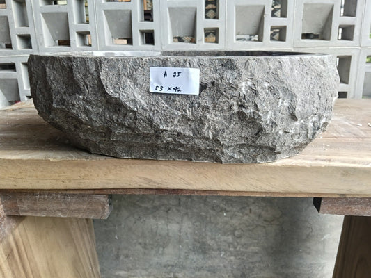 Marble Stone Sink | A25-5342 | 21″×16.5″ Organic Brown Marble Polished