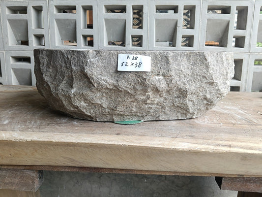 Marble Stone Sink | A28-5238 | 20.5″×15″ Organic Brown Marble Polished