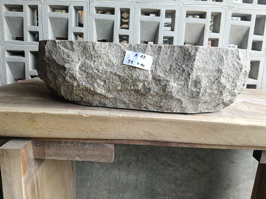 Marble Stone Sink | A29-5940 | 23″×16″ Organic Brown Marble Polished