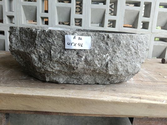 Marble Stone Sink | A32-4546 | 18″×18″ Organic Brown Marble Polished