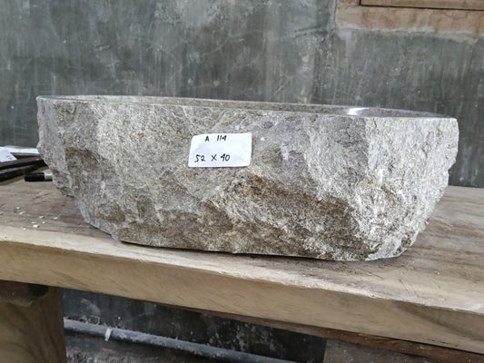 Marble Stone Sink | A114-5240 | 20.5″×16″ Organic Beige Marble Polished