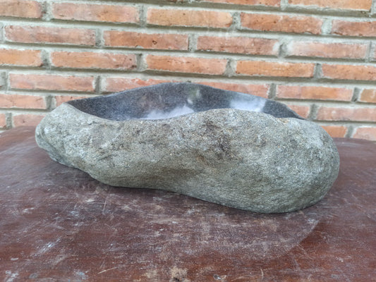 River Stone Sink | 5189-544415 | 21.5″×17.5″ Organic Dark Gray Polished