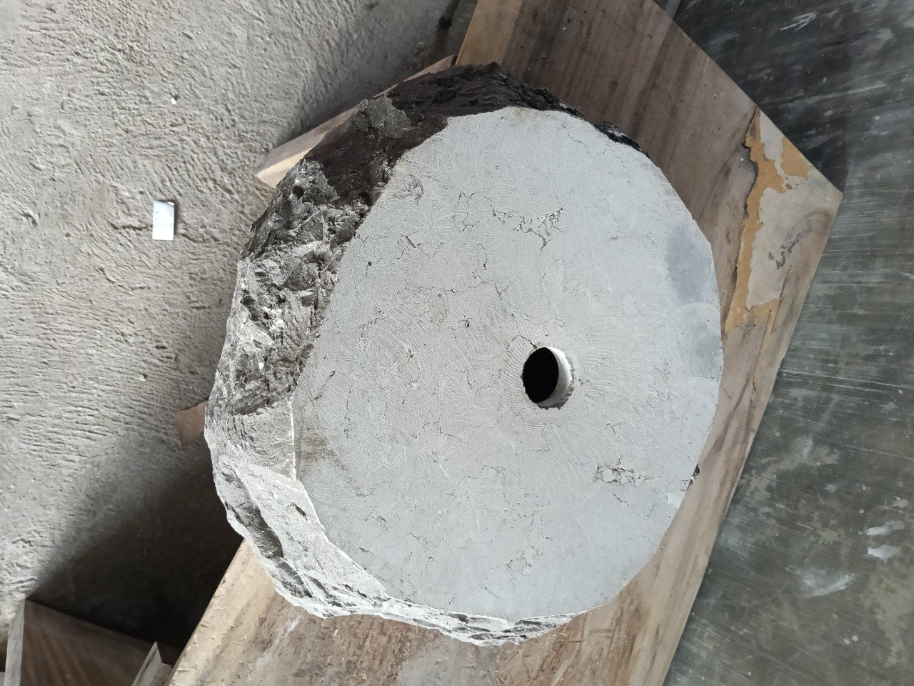 Marble Stone Sink | A157-4745 | 18.5″×18″ Organic Brown Marble Polished