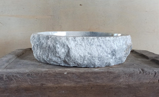 Onyx Stone Sink | 5076-554116 | 21.5″×16″ Organic Gray Onyx Polished