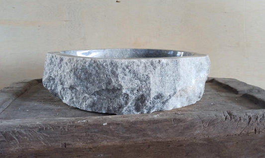 Onyx Stone Sink | 5080-554715 | 21.5″×18.5″ Organic Storm Gray Onyx Polished