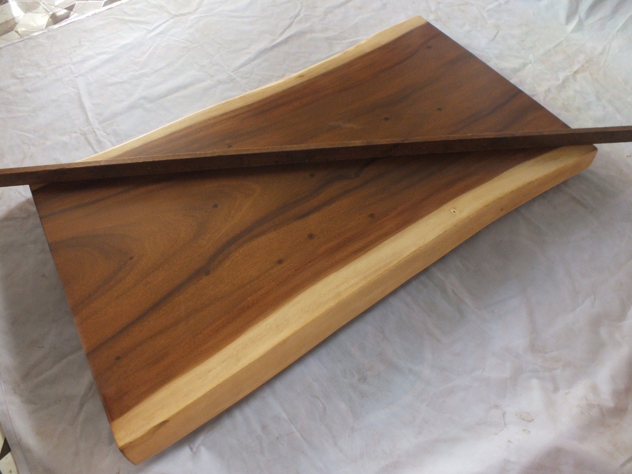 Suar Wood Countertop | 0007-626065 | 47″ Live Edge Solid Wood Slab