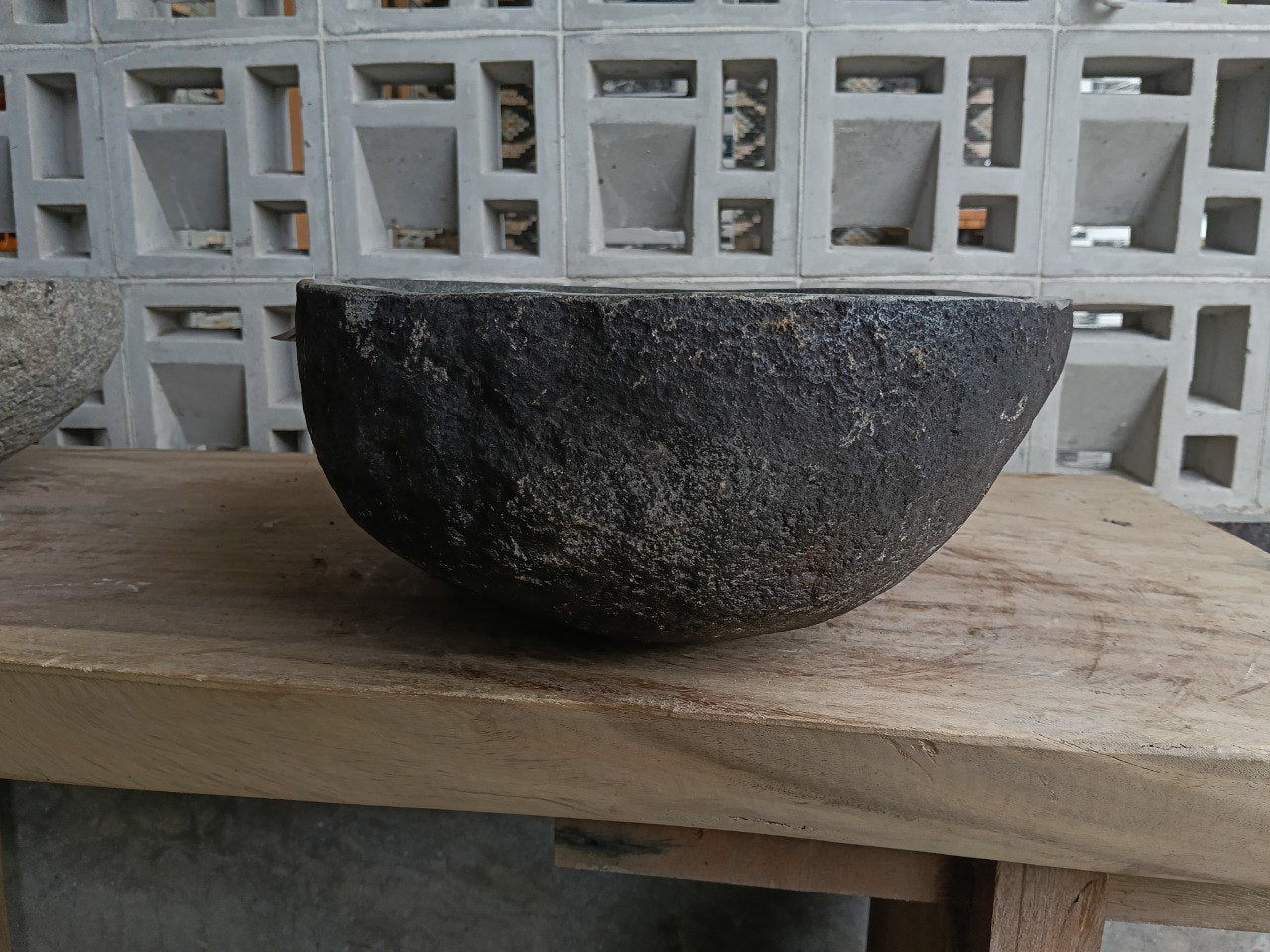 Right side of 6873-5038 handcrafted stone basin