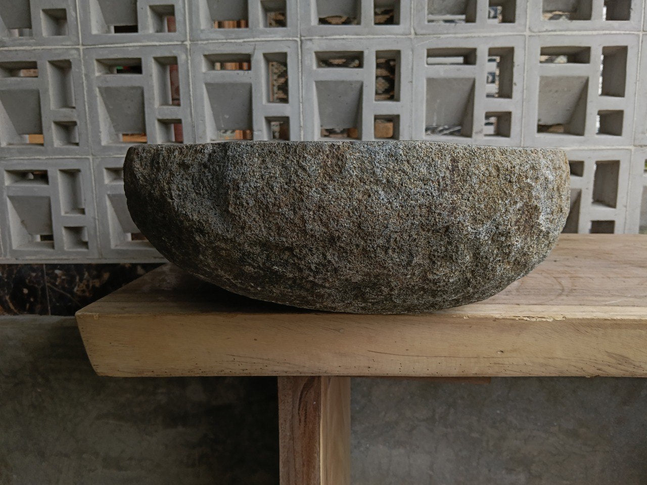 Right side of 6872-6448 handcrafted stone basin