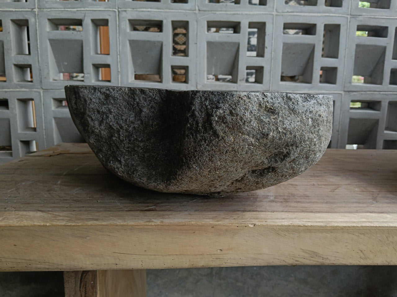Right side of 6804-5141 handcrafted stone basin