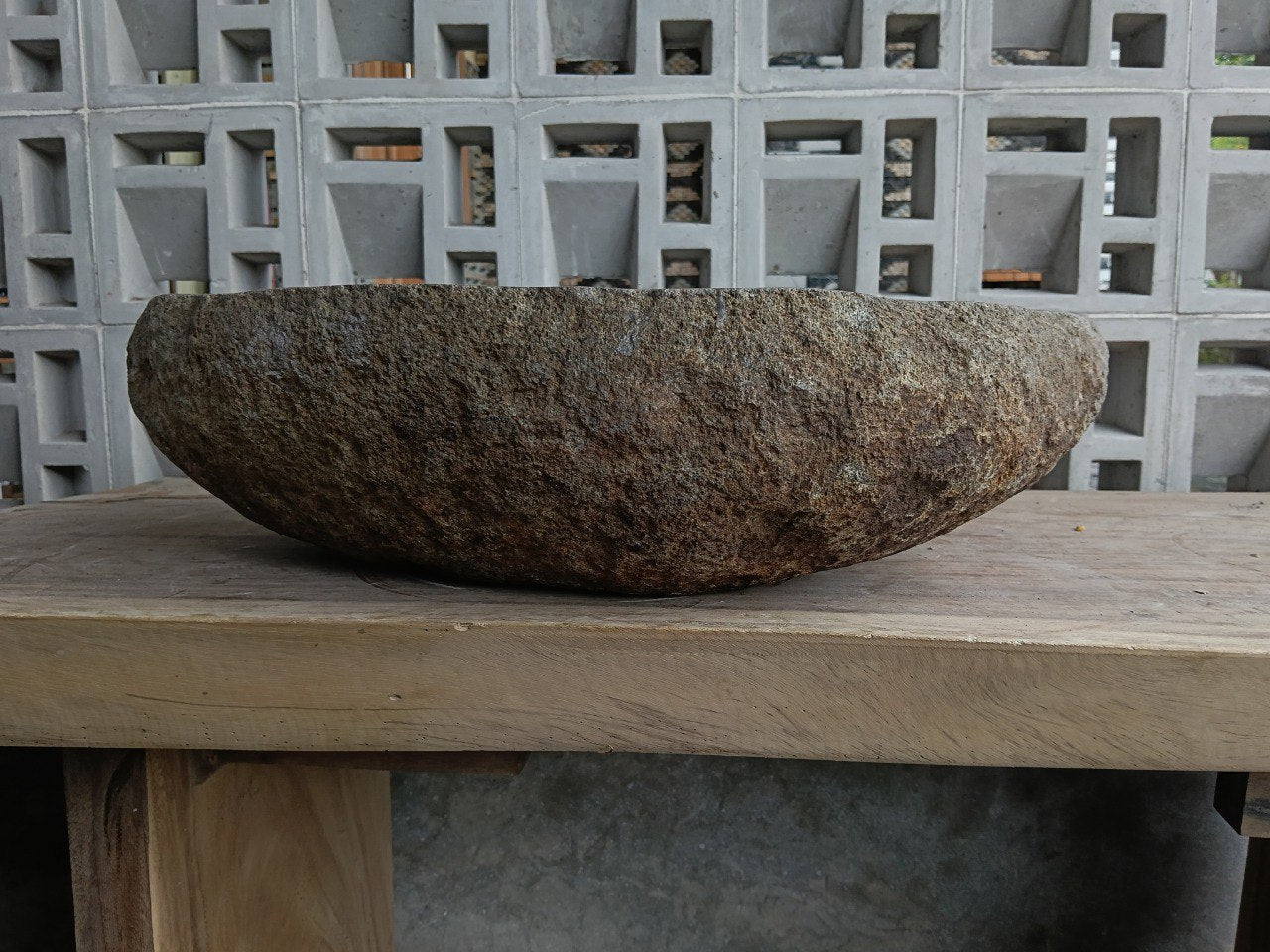 Right side of 6823-5440 handcrafted stone basin
