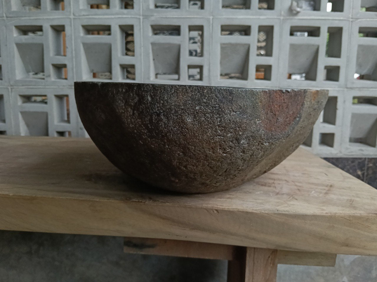 Right side of 6816-5039 handcrafted stone basin
