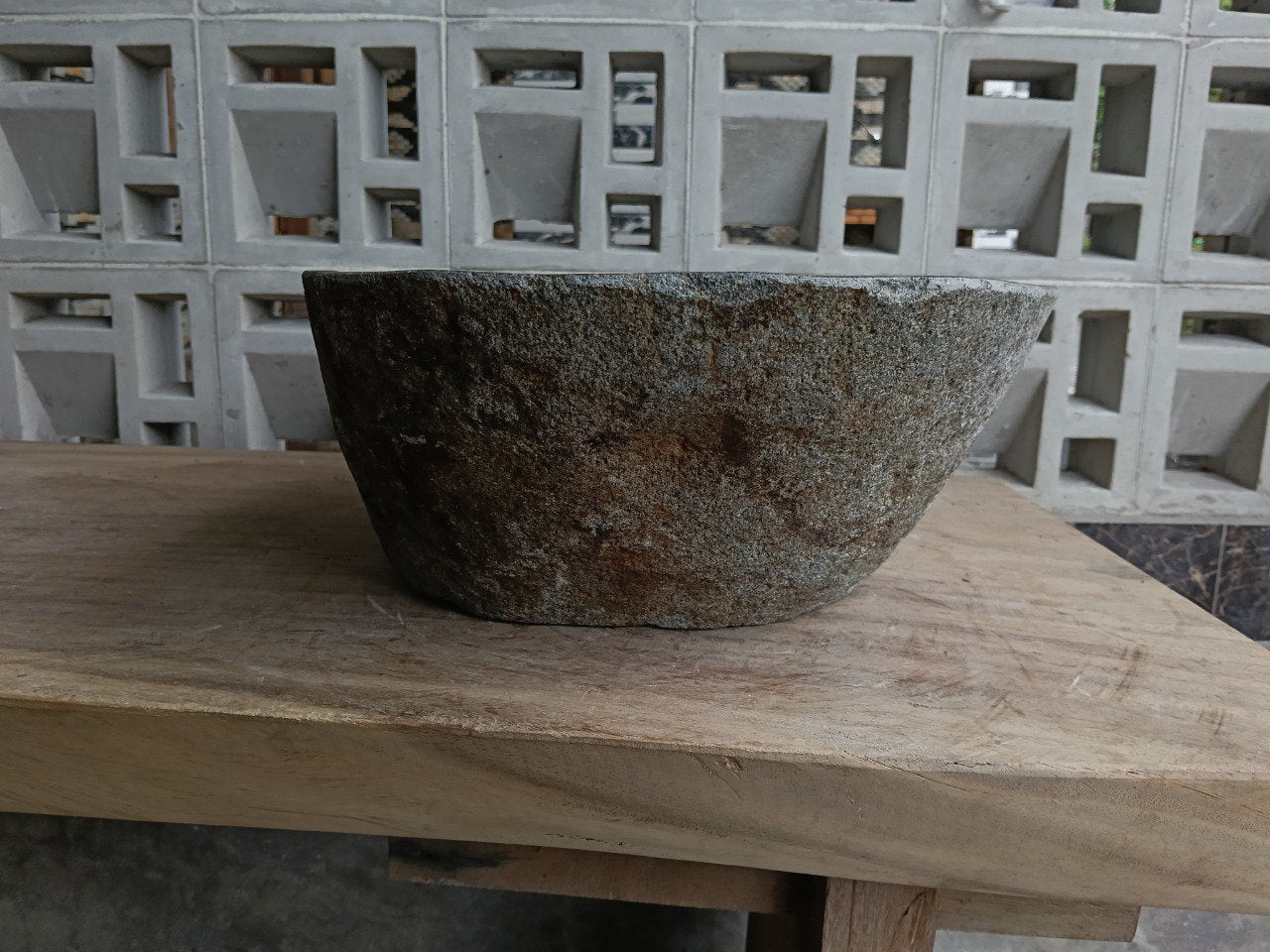Right side of 6853-5036 handcrafted stone basin