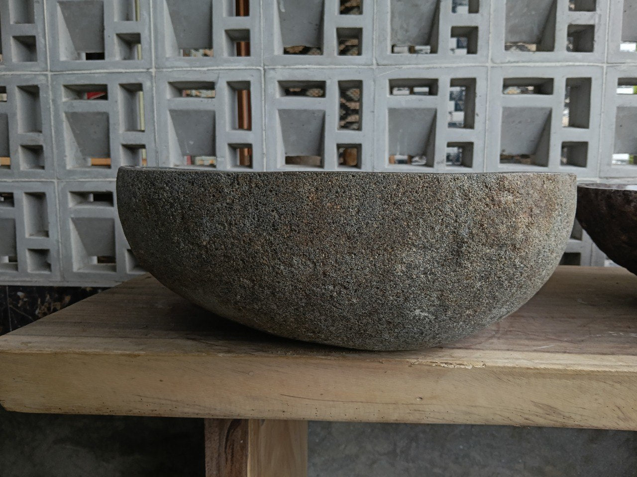 Right side of 6870-5443 handcrafted stone basin