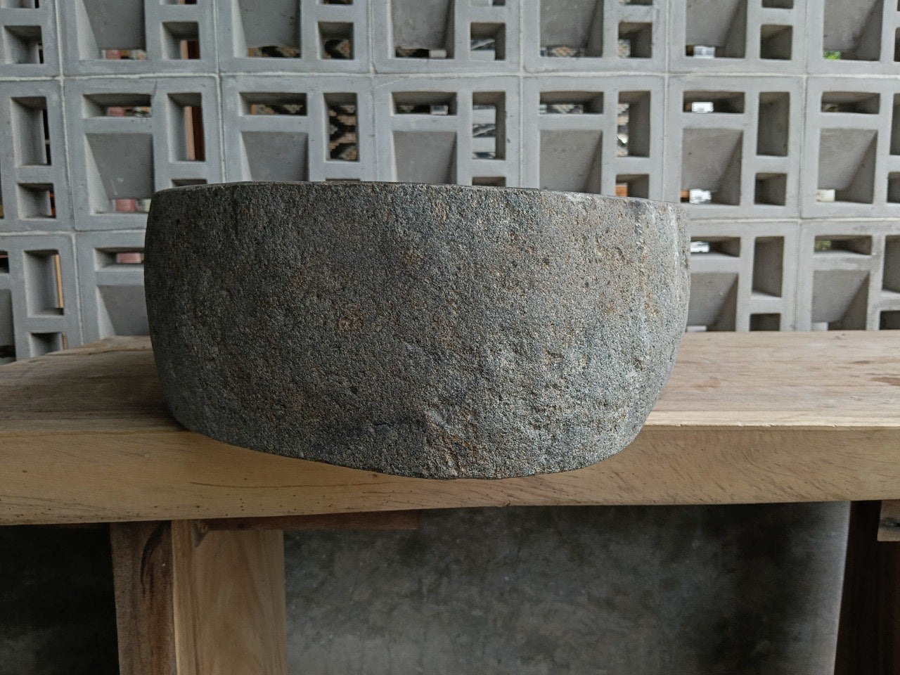 Right side of 6782-6040 handcrafted stone basin