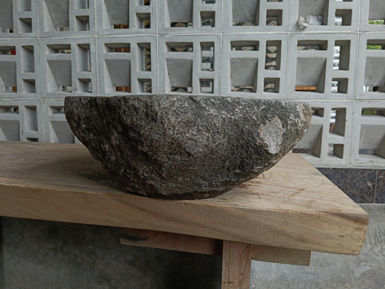 Right side of 6779-5844 handcrafted stone basin