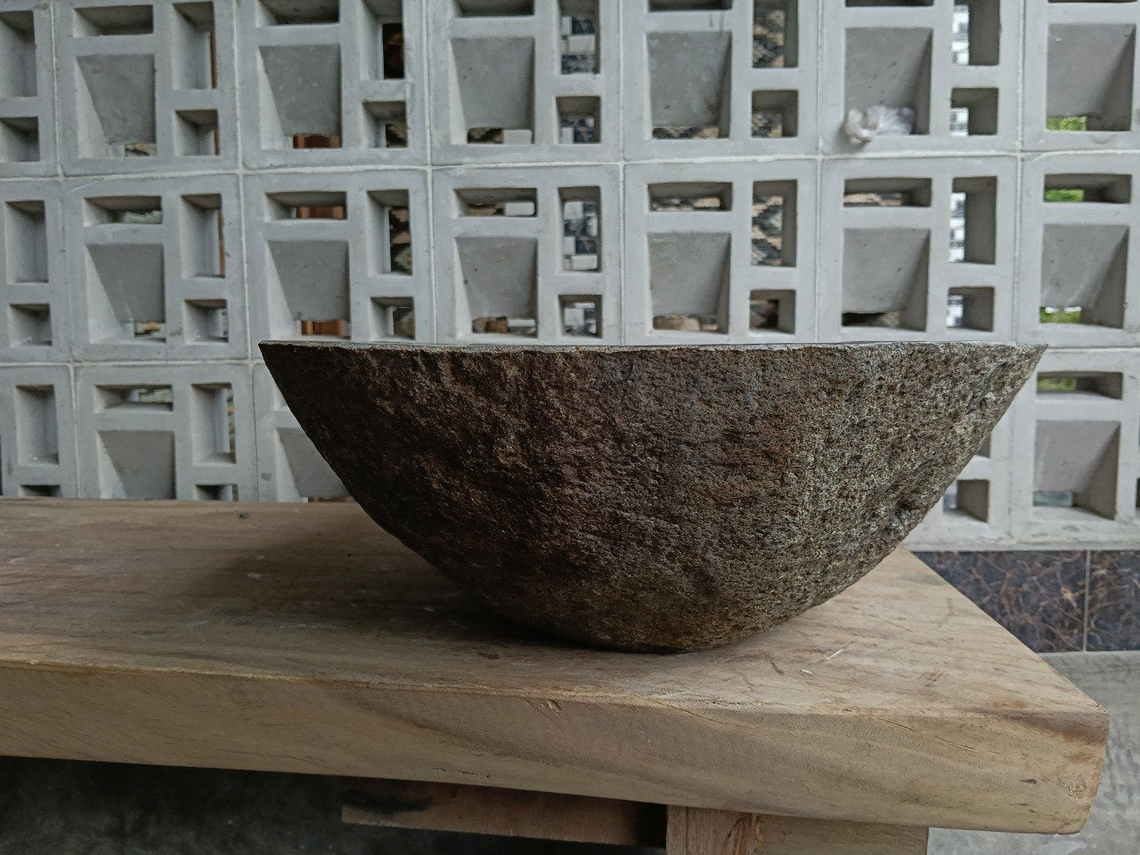 Right side of 6777-6338 handcrafted stone basin