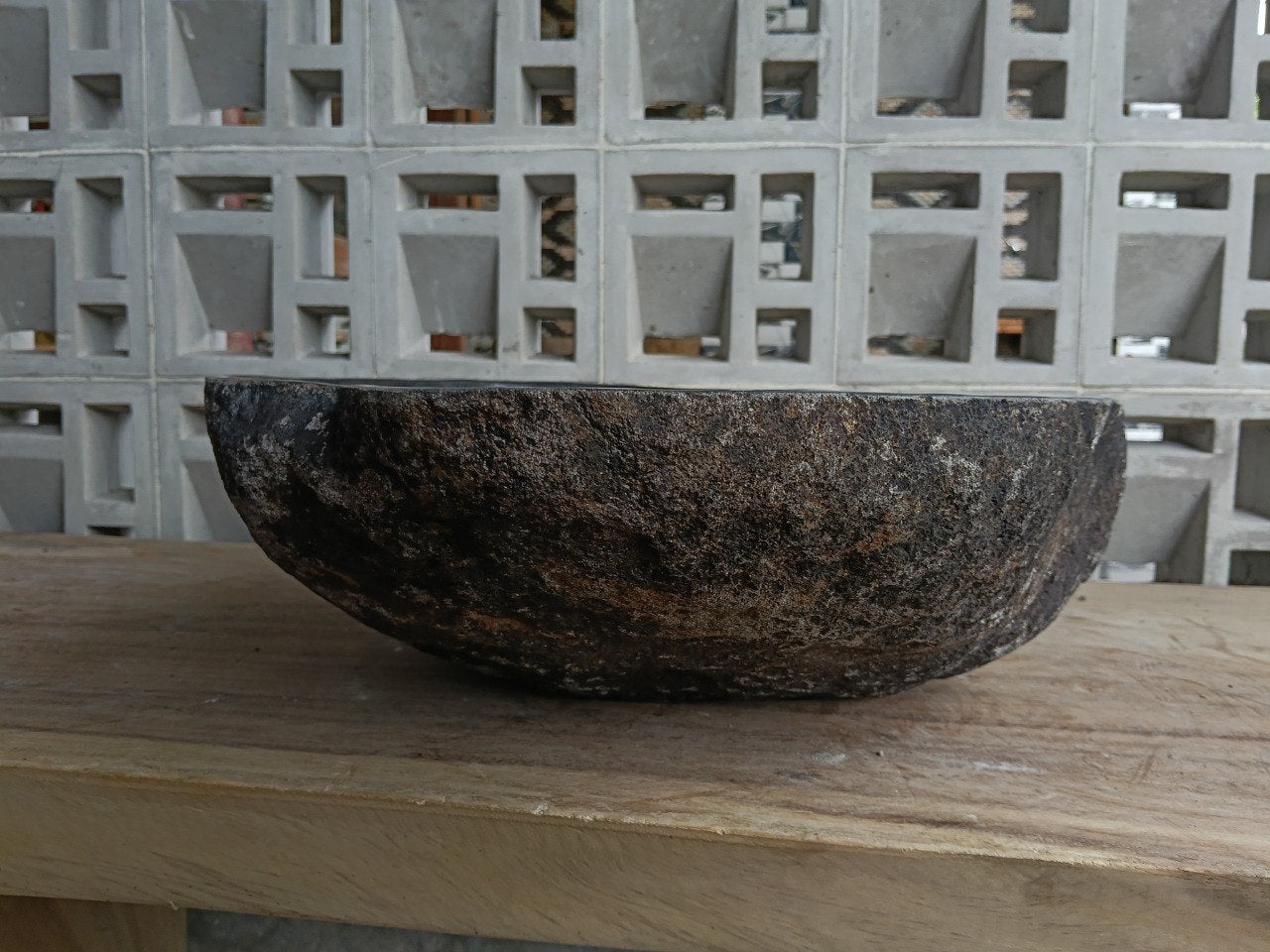 Left side of 6751-5043 organic river stone sink
