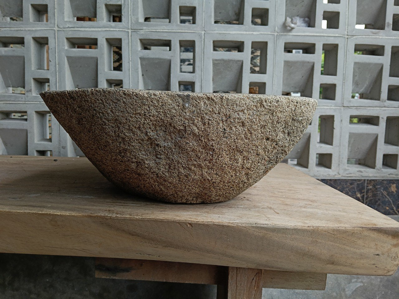 Right side of 6755-5038 handcrafted stone basin