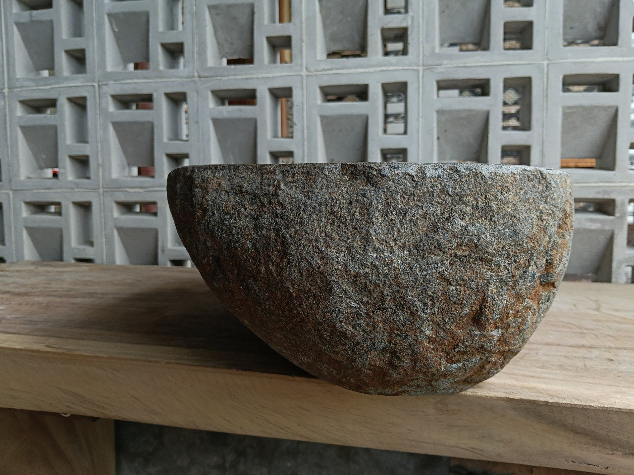 Right side of 6740-6036 handcrafted stone basin