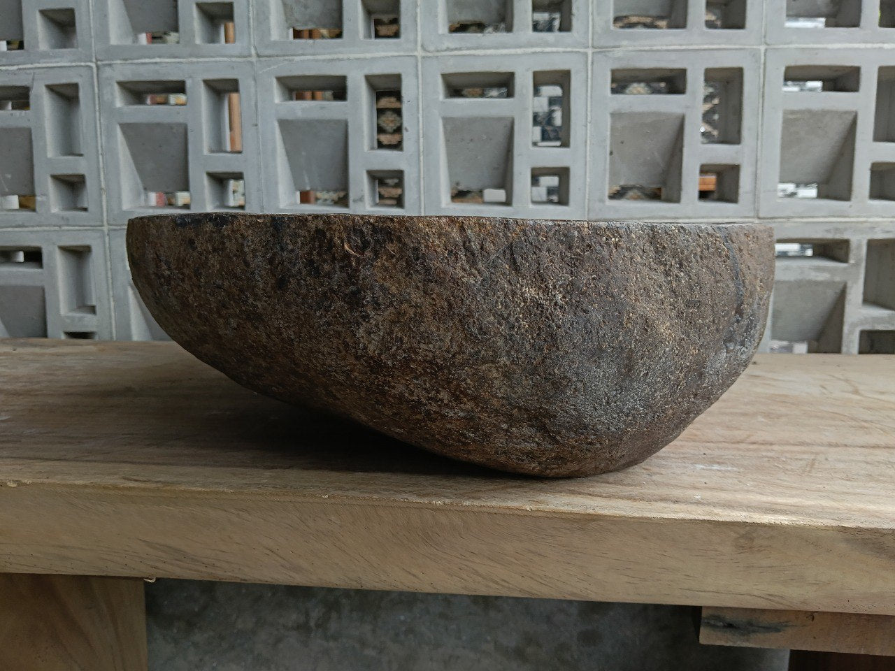 Right side of 6741-5443 handcrafted stone basin