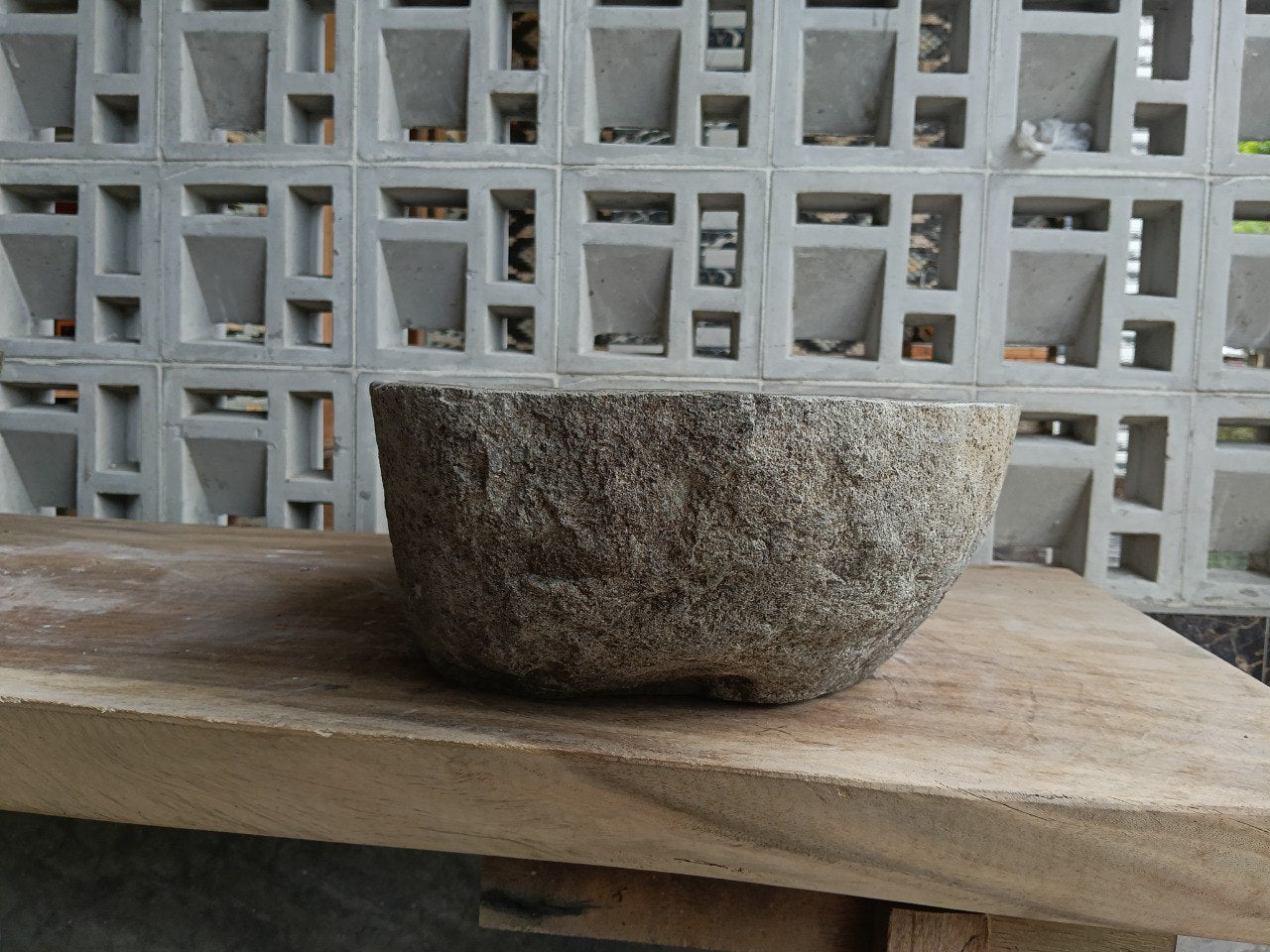 Right side of 6894-5334 handcrafted stone basin