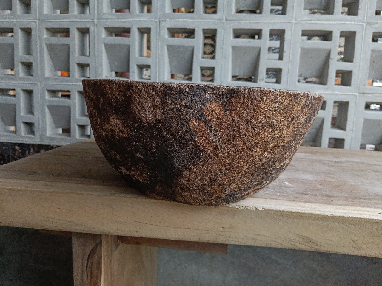 Right side of 6933-5337 handcrafted stone basin