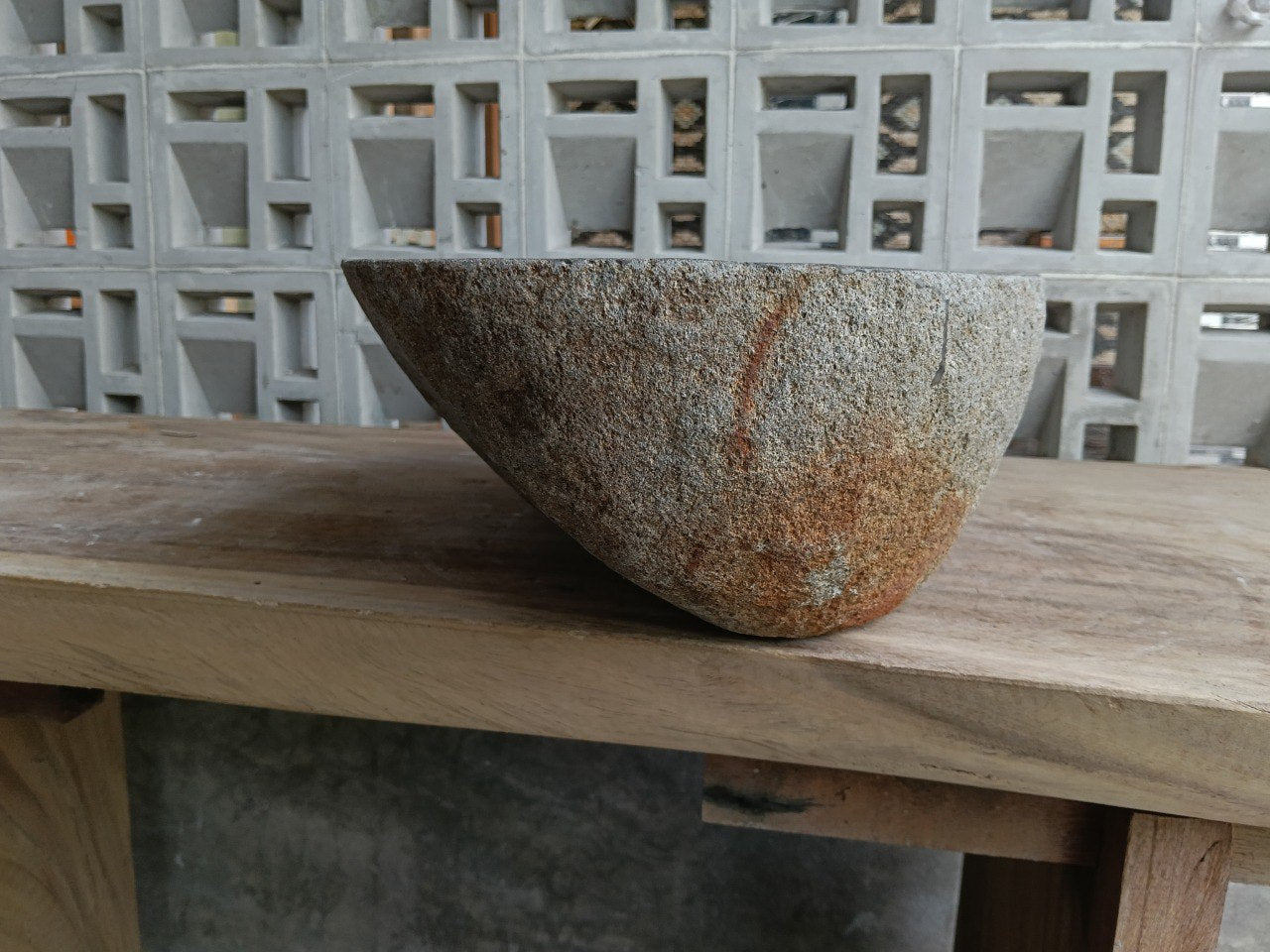 Left side of 6934-5434 oval river stone sink