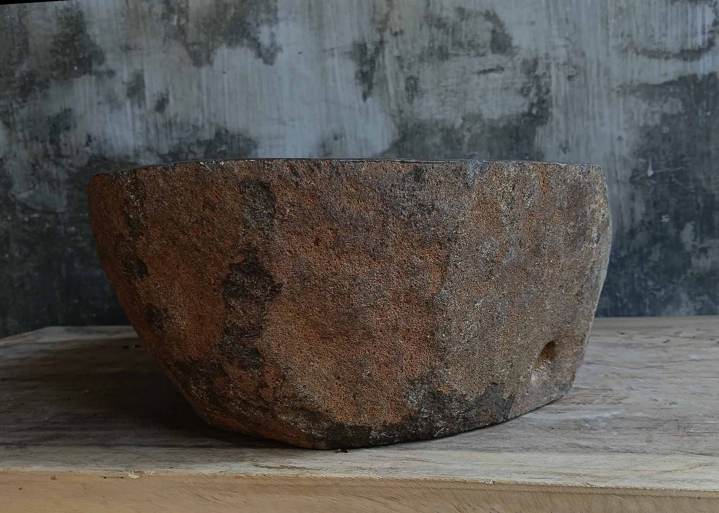 River Stone Sink | 6679-4336 | 17″×14″ Irregular Dark Brown Polished
