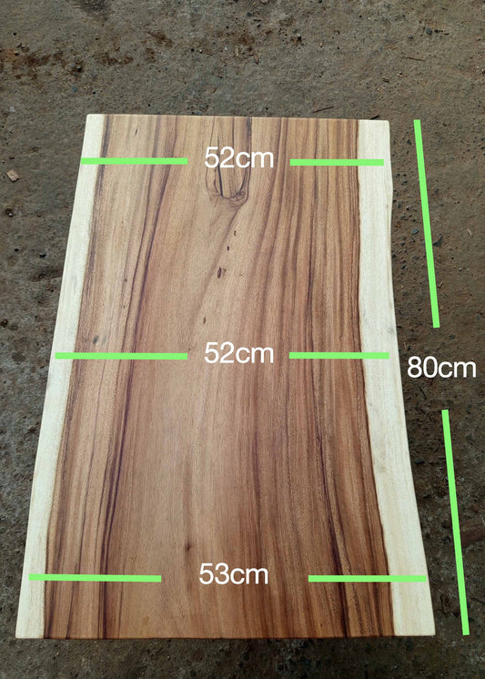 Top view of finished suar wood slab ST1001 – 31.5″ (80 cm) with smooth OSMO finish